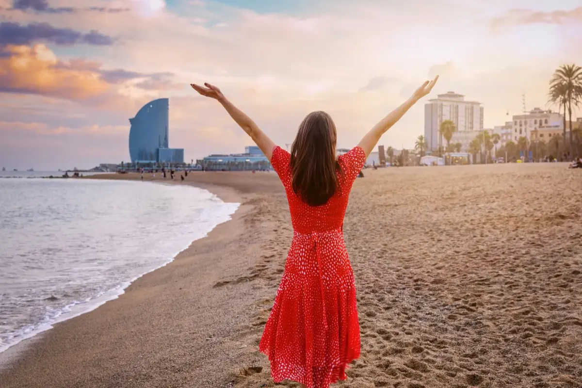 Barceloneta Beach with W Hotel